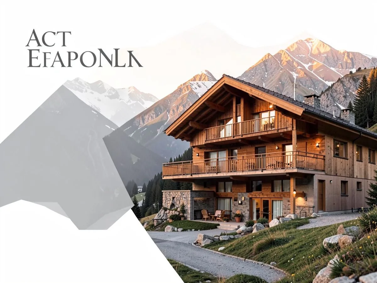Luxurious chalet in Swiss Alps with mountain views